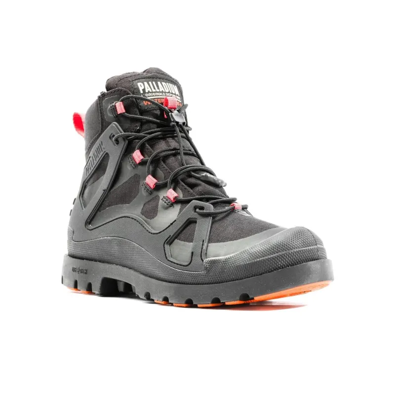 Palladium Pampa Wear resistant And Waterproof High Top Outdoor Shoes Women's Black Pink-2