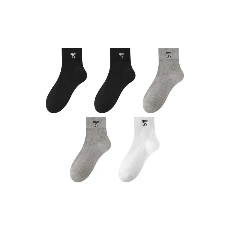 MIIOW Mid Calf Socks Unisex 5 Pack-12