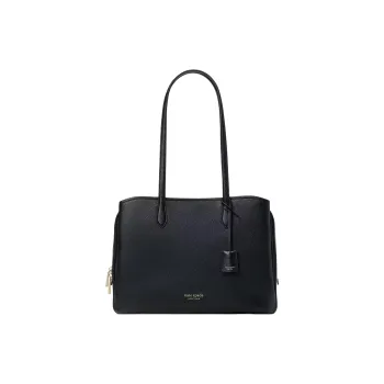 Kate Spade Litchi Grain Leather Tote Bag Shopping Bag Shoulder Bag Handbag Large Size Women's Black