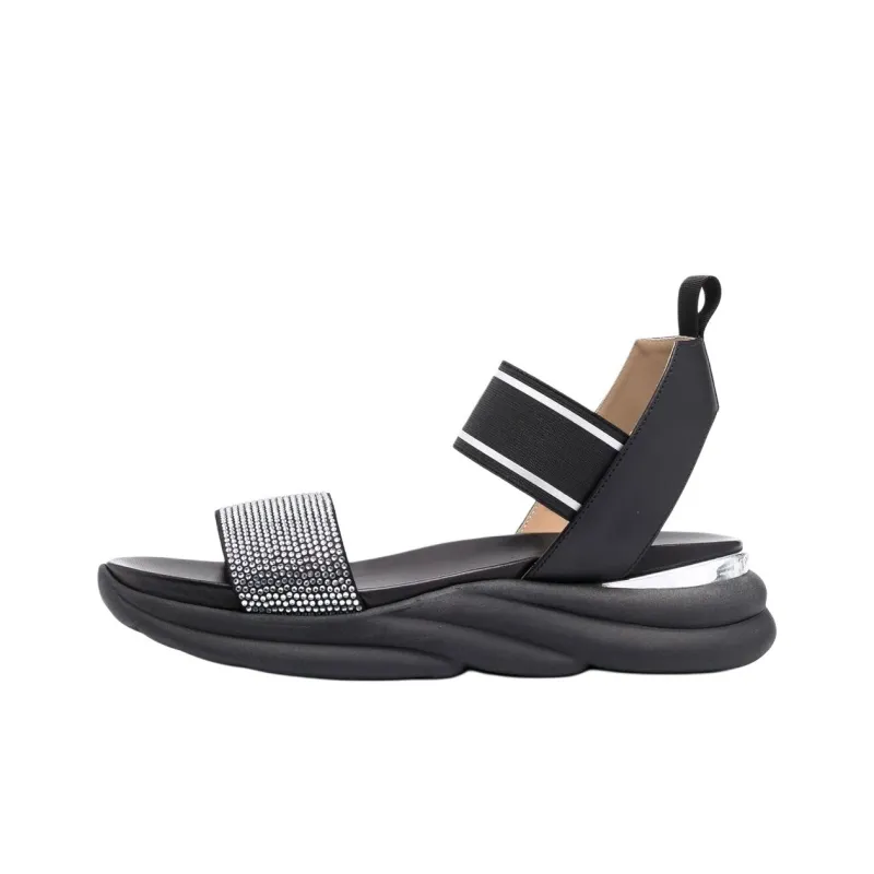 Baldinini One Strap Sandals 4.5cm Women's Black-0