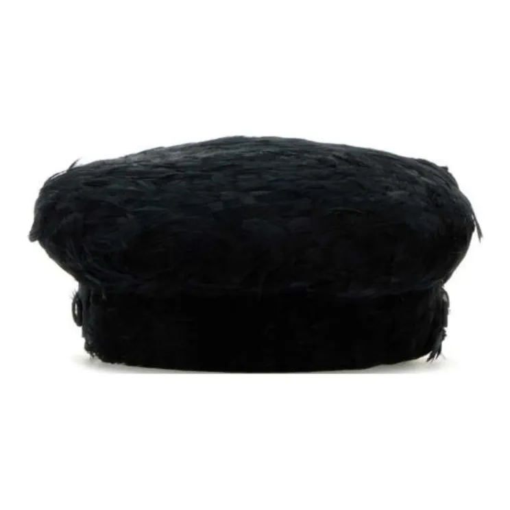 PRADA Feather-embellished Baker Boy Hat-2