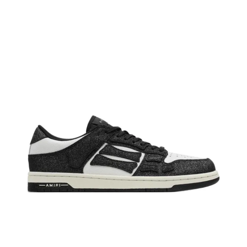 AMIRI Skel Top Low Low Top Skateboard Shoes Men's Black White-1