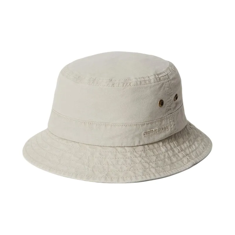 STETSON Cotton Bucket Hats Unisex Ecru-3