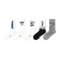 Summer Trendy Illustration Crew Socks B Set-5 Pack[7A Antibacterial Odor-Resistant]