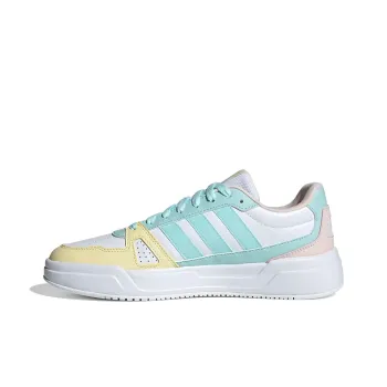 Adidas Breathable And Sweat absorbent Low Top Skateboard Shoes Women's White Cyan Yellow Pink