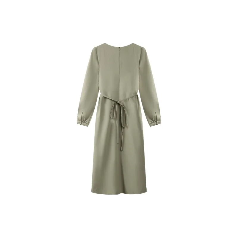 THE SEA LIFE Long Sleeved Dress Women's Shimmer Green-1
