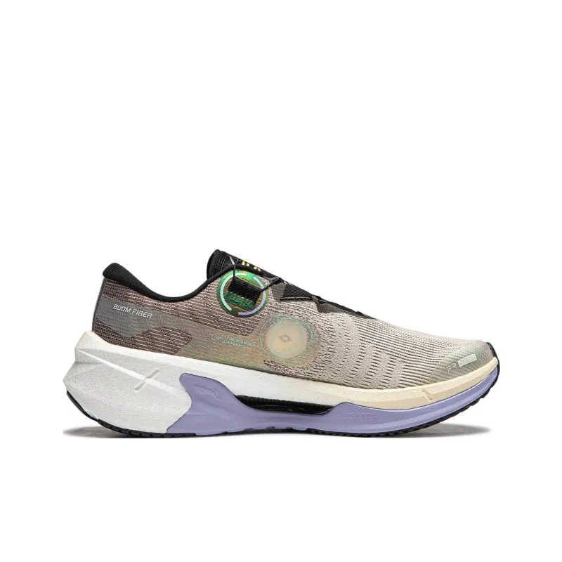 LINING Furious Rider 7.0 PRO V2 Running Shoes Men Low Top Rock White Gray/Tree Gray Brown-1