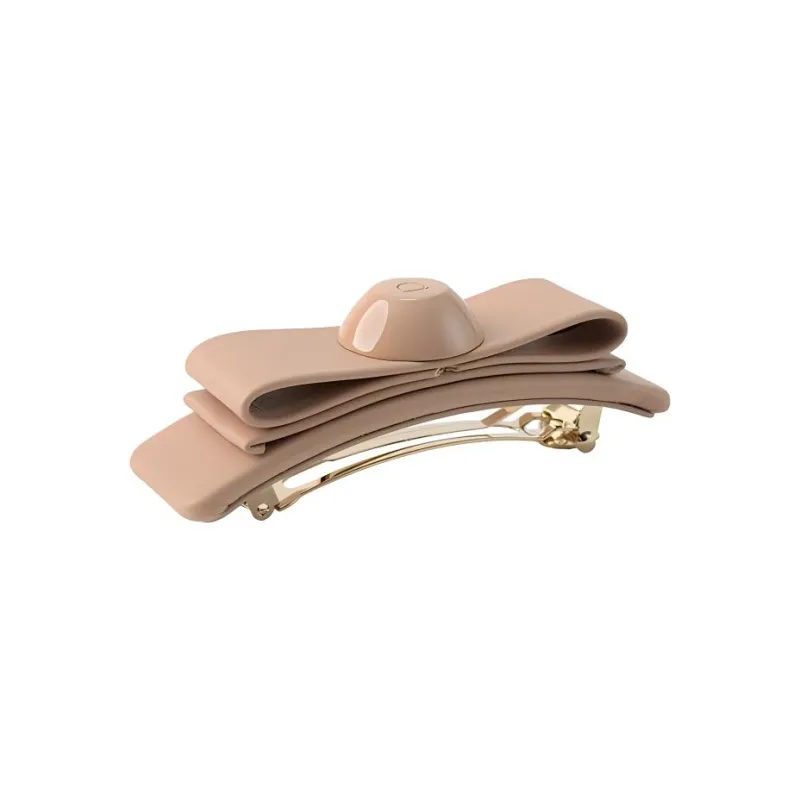 FERRAGAMO Calfskin Hair Clips Women's Beige-1