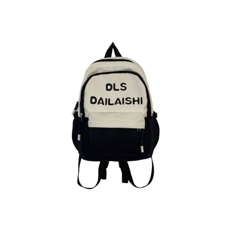OURFUN Nylon Fabric Backpack Black/Red/Purple/Khaki/Blue-0