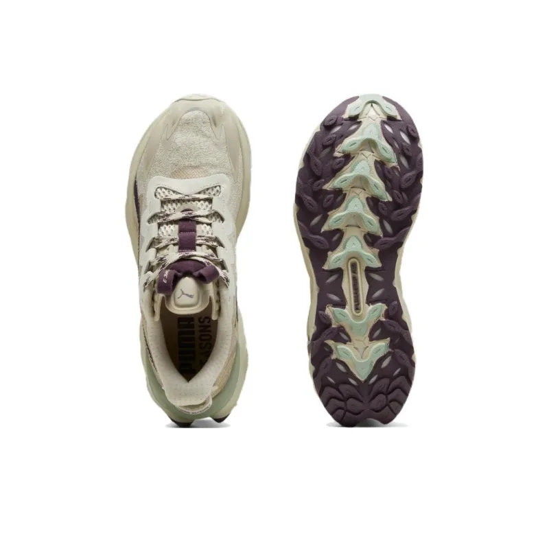 PUMA Fast Trac Nitro Cushioning, Slip Resistant, And Abrasion Resistant Low Top Running Shoes Women's Beige-3