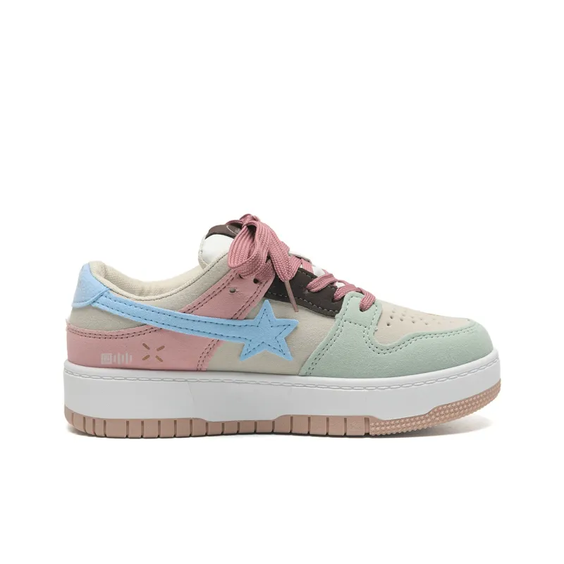 Circle Small Coverage Slip-Resistant Cushioning Wear-Resistant Balance Low-Top Skateboard Shoes Women's-3