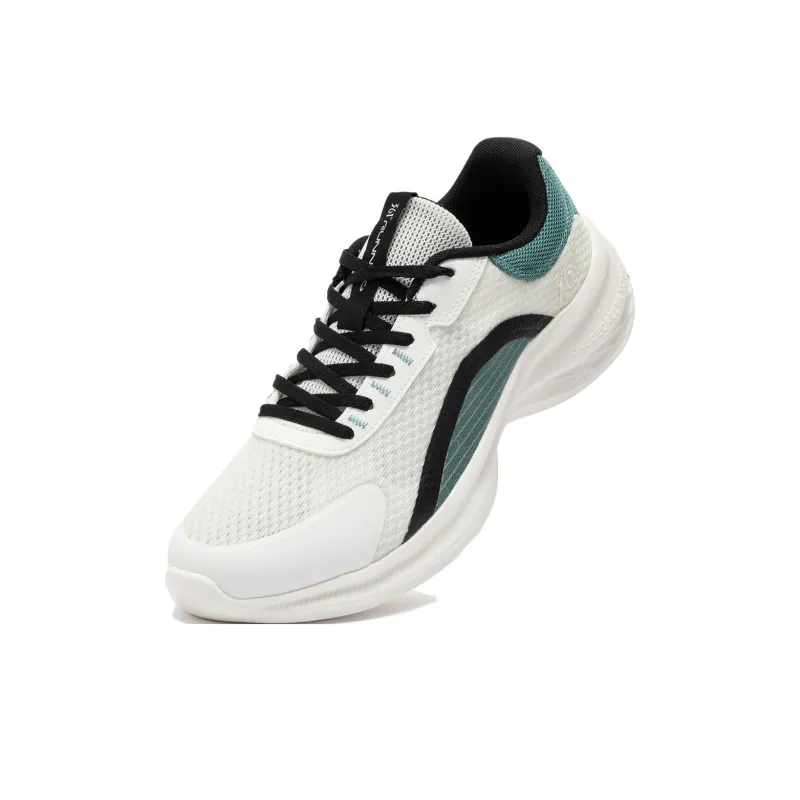 361° Cushioning, Wear Resistant Low Top Casual Running Shoes Men's White Cyan-2