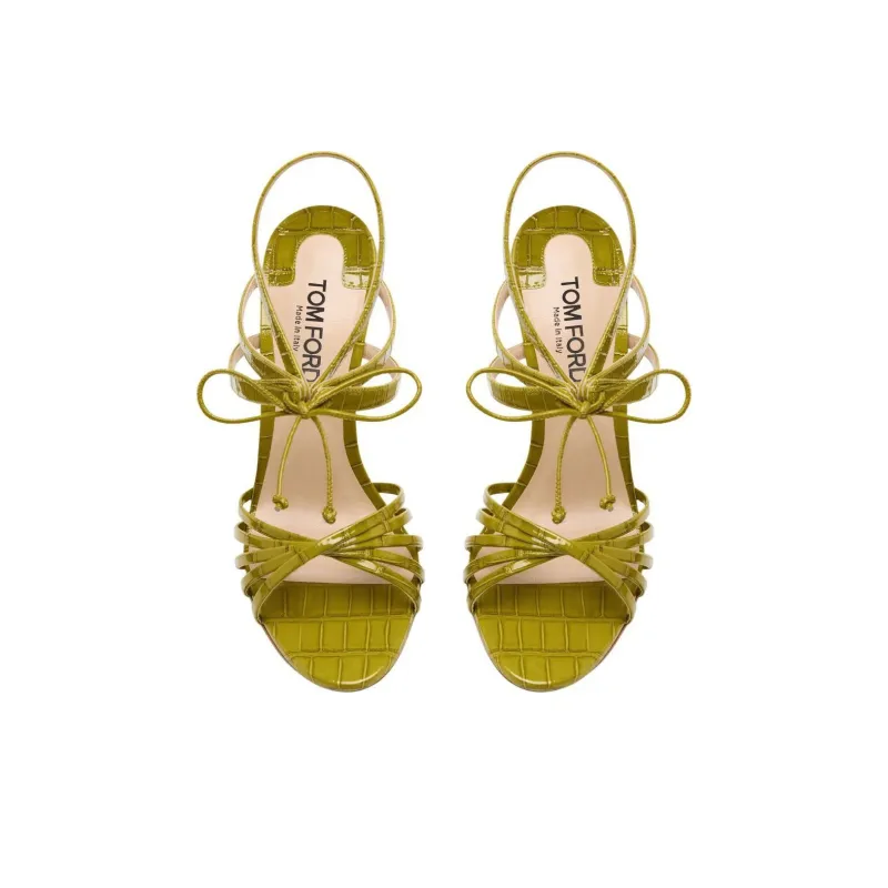 TOM FORD Angelica One Strap Sandals 10.5cm Women's Yellow Green-4