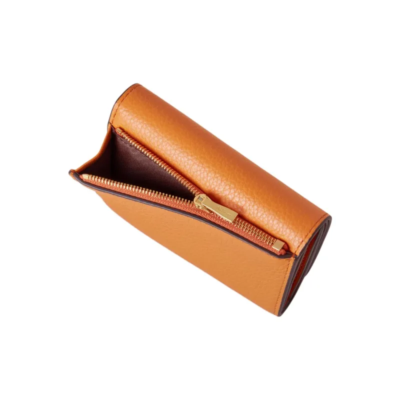 Mulberry Leather Wallet Small Size Women's Orange-1