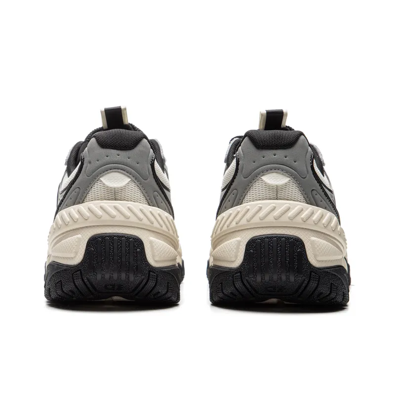 LiNing Brown Sugar V2 Cushioned Wear-Resistant Height Increasing Low-Top Casual Shoes Men's Gray White-4