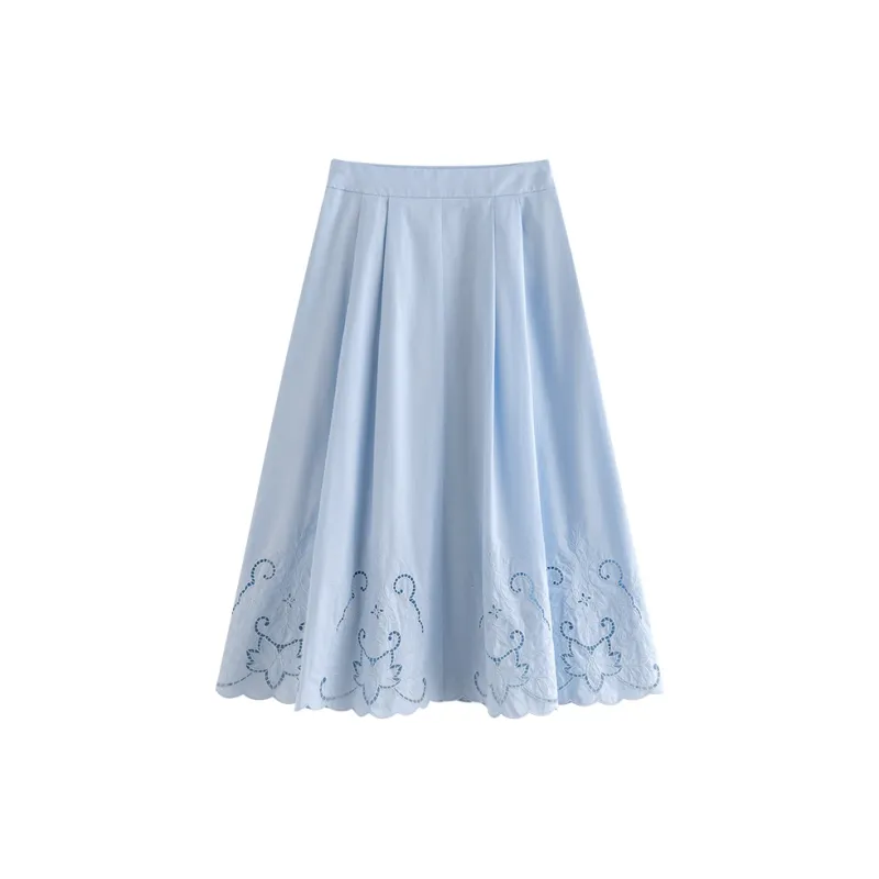 Inman Casual Long Skirts Women's Pearl White-6