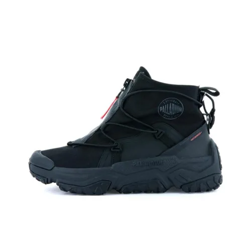 Palladium Off-grid Slip-Resistant Water-Resistant High-Top Outdoor Shoes Unisex Black Blue