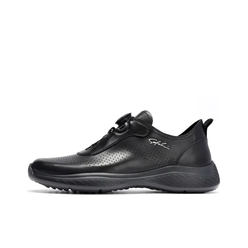 Satchi Wear affordable Lightweight Breathable And Non slip. Low Top Casual Shoes Men's Black