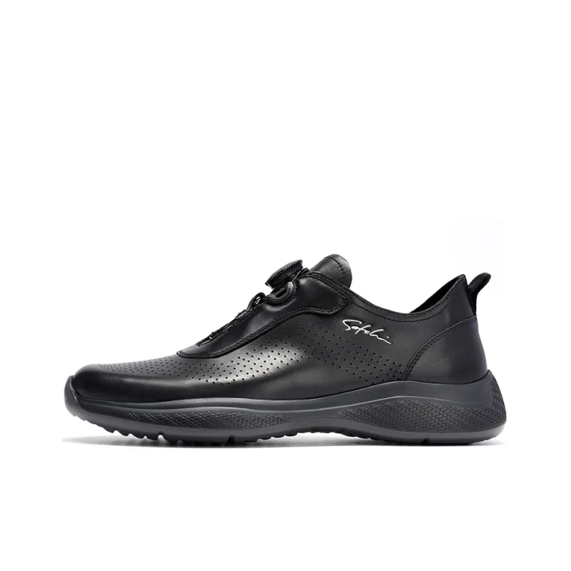 Satchi Wear resistant Lightweight Breathable And Non slip. Low Top Casual Shoes Men's Black-0