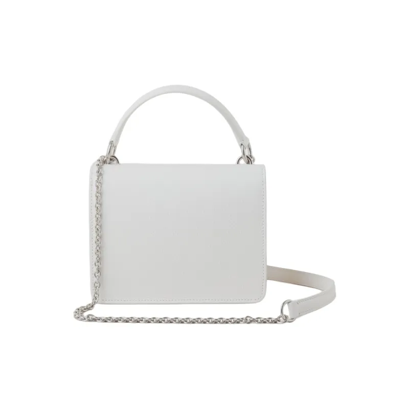 Mulberry Grained Leather Shoulder Bag Crossbody Bag Small Size Women's White Purple-2