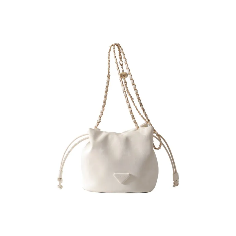 BALANG PU Shoulder Bag Women's Black/White/Pink/Khaki-17