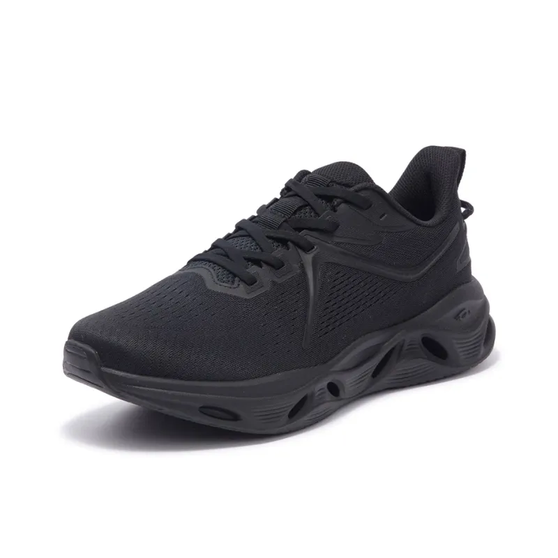 361° Cushioning Wear Resistant Low Top Casual Running Shoes Men's Black-1