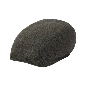 STETSON Linen Cotton Polyester Blend Berets Unisex Olive Green