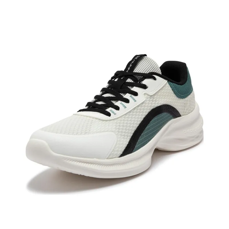 361° Cushioning, Wear Resistant Low Top Casual Running Shoes Men's White Cyan-1