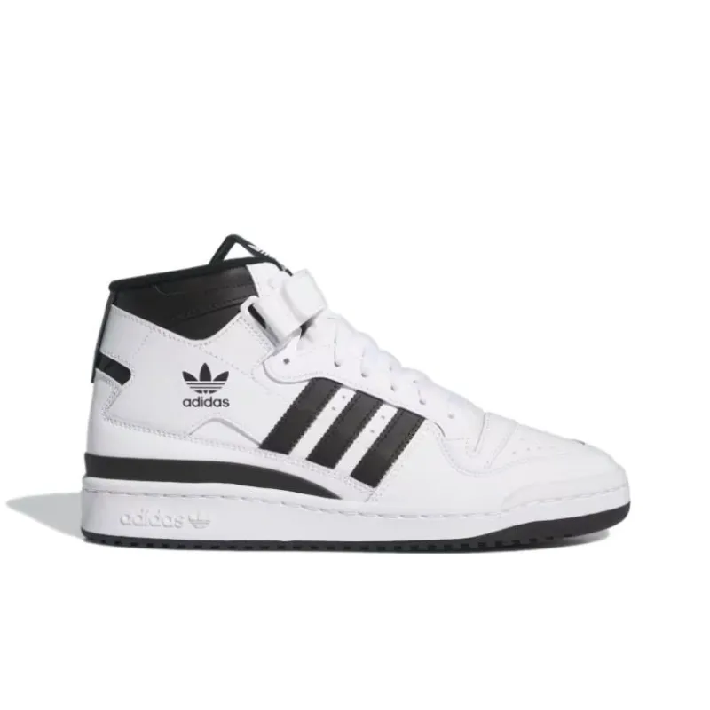 Adidas Originals FORUM Shock Absorbers With Slip Resistant Features High Top Basketball Shoes Unisex White Black-1