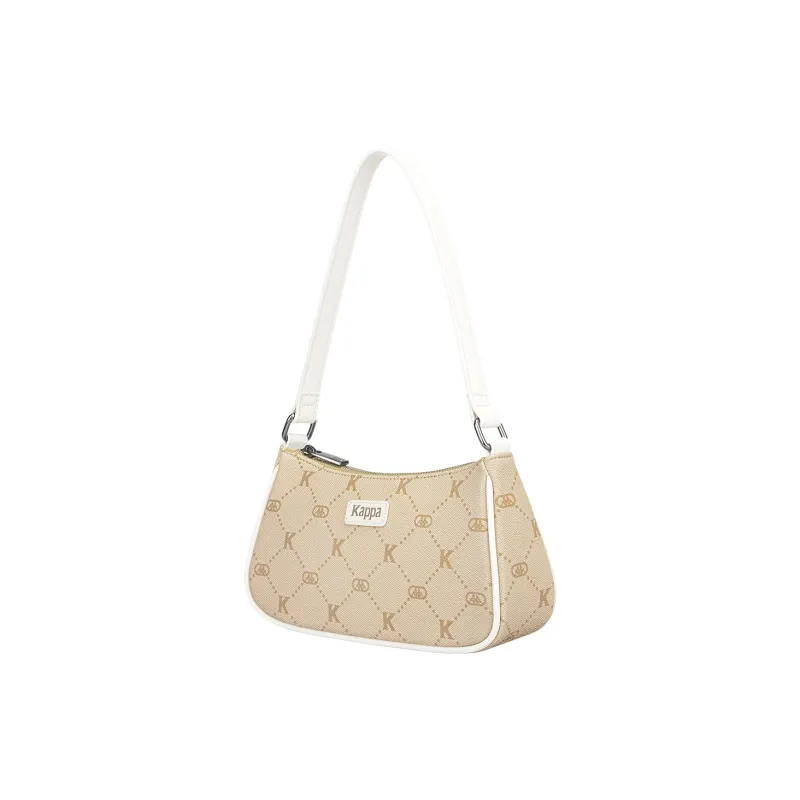 Kappa Matte Leather Shoulder Bag, Pochette, Handbag, Shoulder Bag Regular Women's Beige Milk Coffee-1
