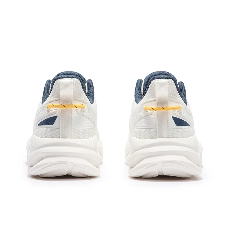 361° Cushioning, Wear Resistant Low Top Casual Running Shoes Men's White Blue-3