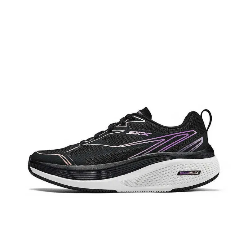 Skechers WOMEN'S GO Series Breathable Support Rebound Low Top Casual Running Shoes Women's Black Purple-0