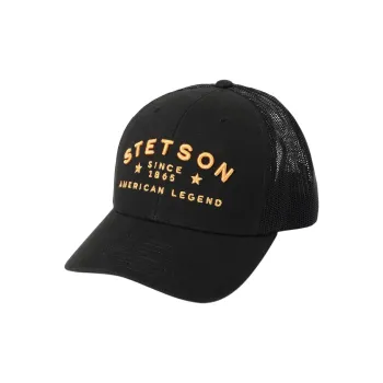 STETSON Polyester Cotton Baseball Caps Unisex Black