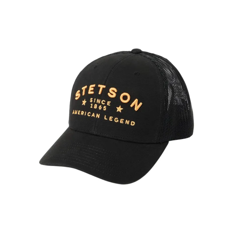 STETSON Polyester Cotton Baseball Caps Unisex Black-0