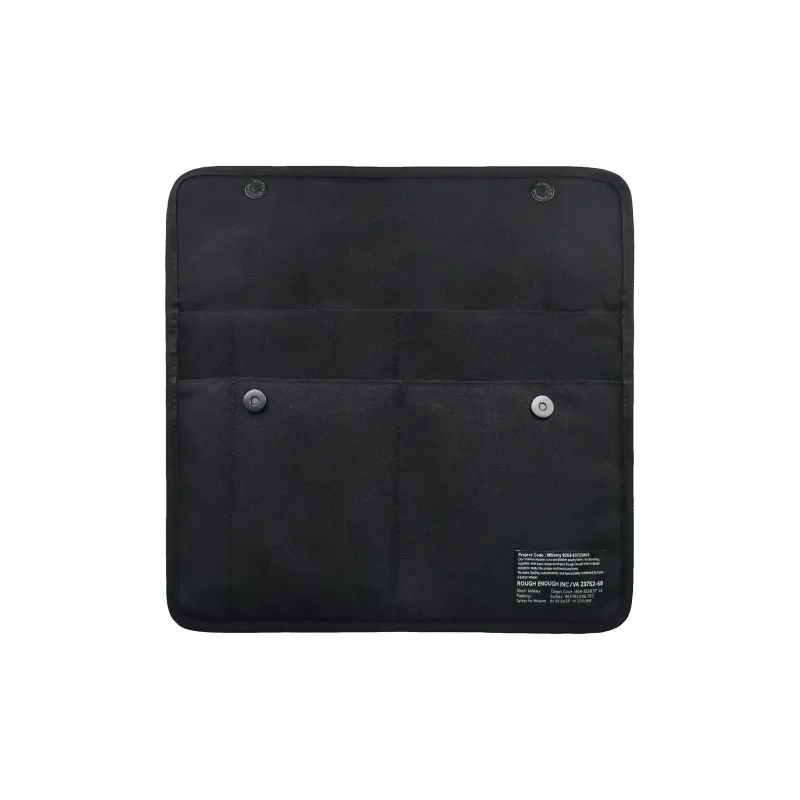 Rough Enough Canvas Canvas Bag 14 Inch Computer Storage Bag Clutch Unisex Black-3