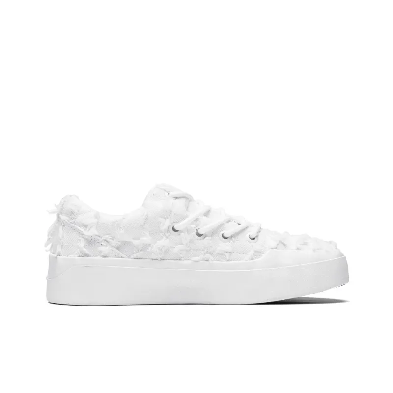 PNKE Durable Breathable Low Top Canvas Shoes Unisex White-3