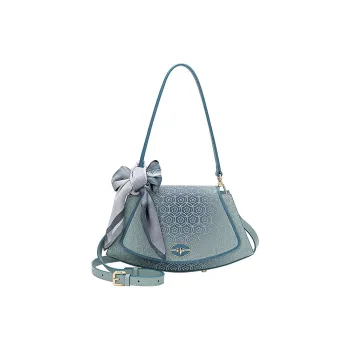 Ancient Yi Xi Cow Leather Underarm Crossbody Bag, Shoulder Bag Regular Women's Turquoise