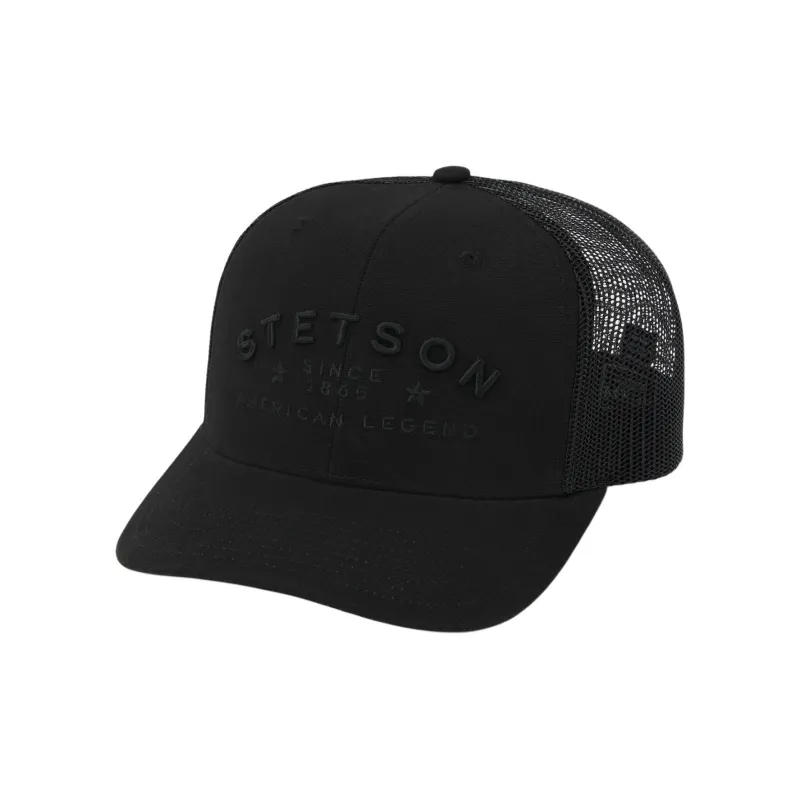 STETSON Polyester Baseball Caps Unisex Black-0