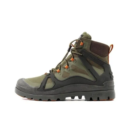 Palladium Pampa Water-Resistant Slip-Resistant High-Top Outdoor Shoes Men's Army Green