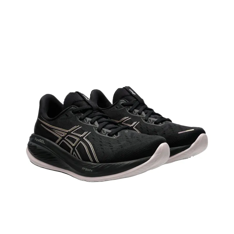 Asics Gel Cumulus 26 Slip Resistant, Abrasion Resistant, Breathable Low Top Running Shoes Women's Black White-2