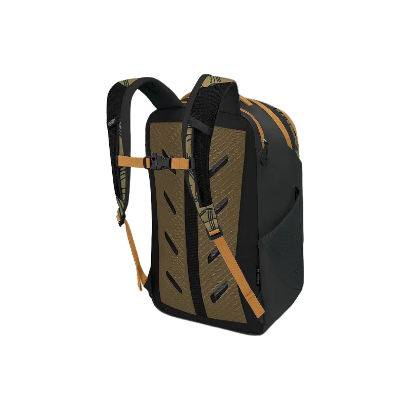 OSPREY Recycled Polyester Backpack Unisex Black & Green-3