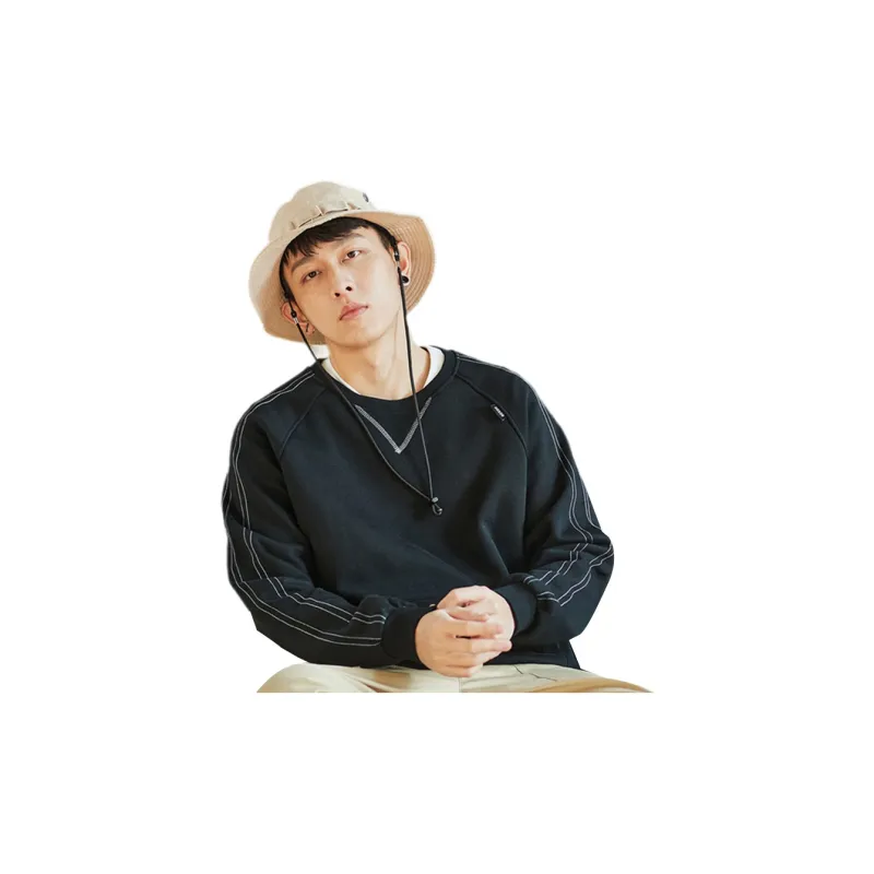 Tonlion Sweatshirts Unisex Black-1