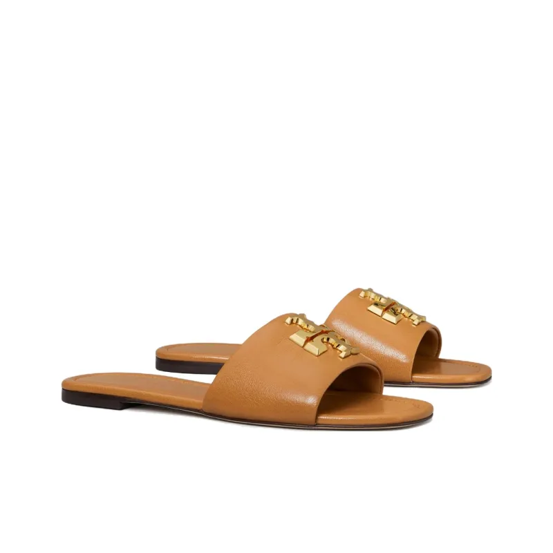 TORY BURCH Eleanor Slide Slippers Women's Brown-2