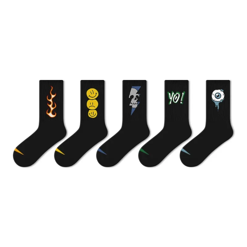 Primeet Mid Calf Socks Summer Unisex 5 Pack-6