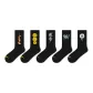 Summer Trendy Illustration Crew Socks Set-5 Pack[7A Antibacterial Odor-Resistant]