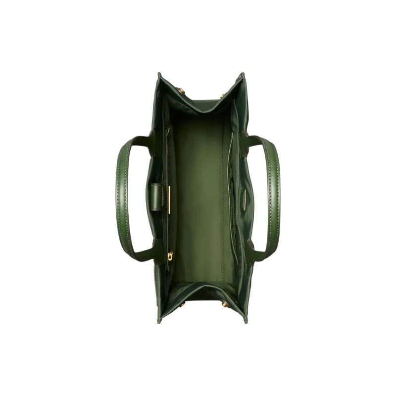TORY BURCH Ella Recycled Nylon Tote Bag, Shopping Bag, Shoulder Bag, Handbag Trumpets Women's Basil Green-3
