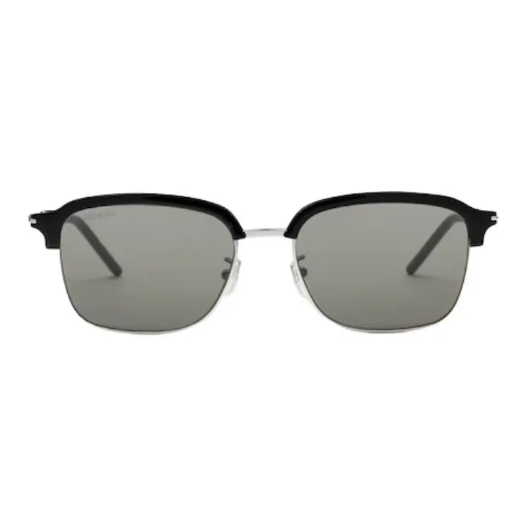 GUCCI Acetate Metal Square Sunglasses Unisex Black-1