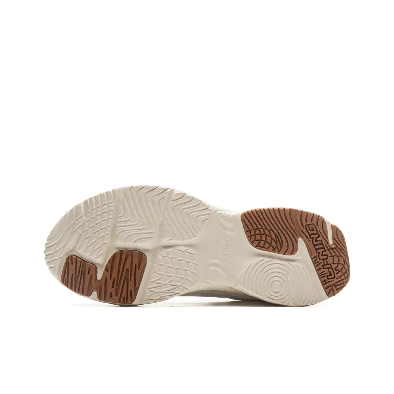 LiNing Meteor 2K Cushioning, Slip Resistant, And Abrasion Resistant Low Top Running Shoes Women's White Umber-5