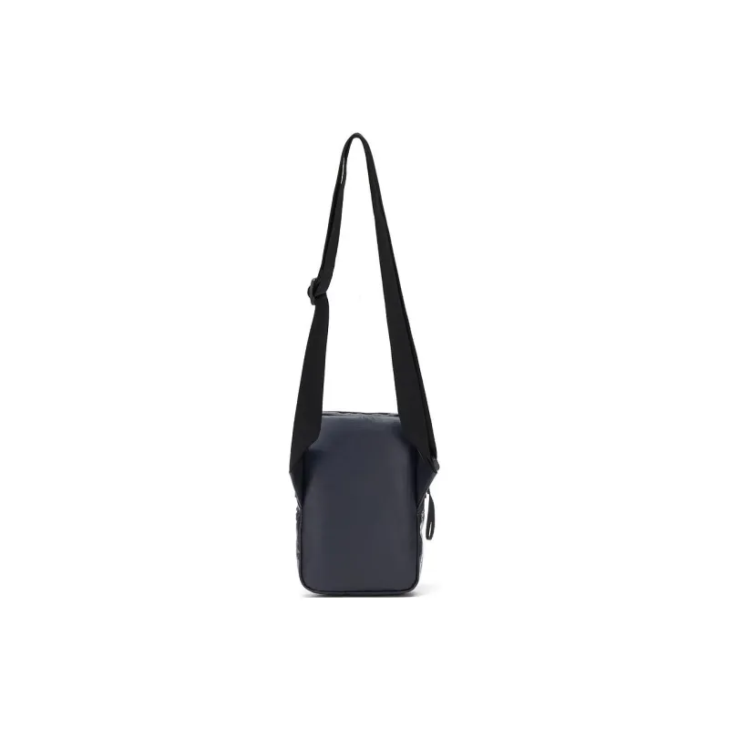 LACOSTE Coated Polyester Crossbody Bag Shoulder Bag Men's Steel Blue/Tea Brown-1