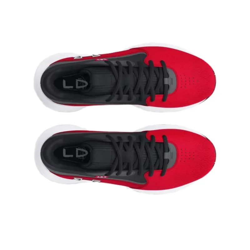 Under Armour Lockdown 7 Anti Slip Wear Resistant Low Top Basketball Shoes Unisex Red Black-3